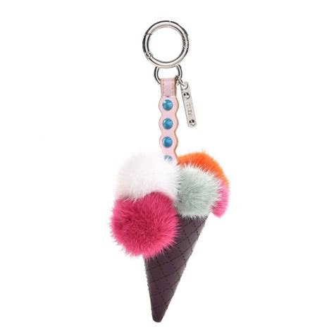 fendi ice cream charm|FENDI Mink Fur Calfskin Fun Fair Ice Cream Cone Bag Charm .